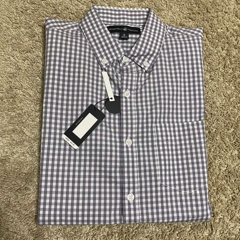 BEVERLY HILLS Polo Club Men's Dress Shirt Size S